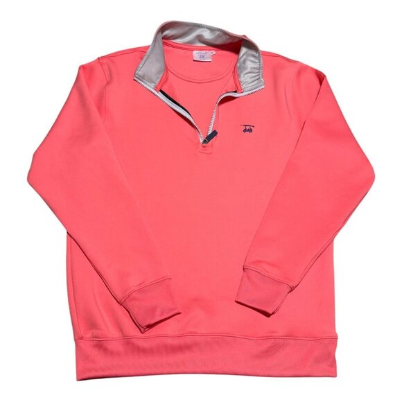 Bald Head Blues Pink Polyester Elastane 1/4 Zip Lightweight Pullover Adult Small - Picture 1 of 7